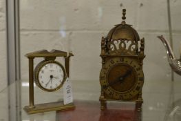 Two small clocks.