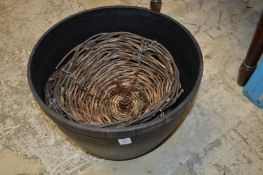 Wicker hanging baskets etc.