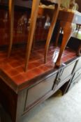 A mahogany washstand.