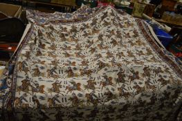 A large Persian style Meshkat hand painted textile.