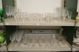 A good collection of 19th century and later glassware to include custard cups.