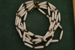 Decorative bone necklace.