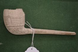 A Commemorative clay pipe.