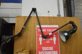 An industrial work light.