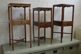 Three 19th century mahogany washstands.