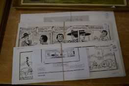 Bill Mevin, original strip cartoon for the Perishers together with other similar works of art.