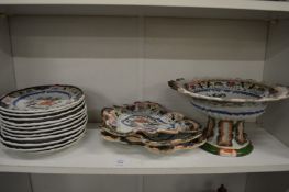 A Masons iron stone dessert service.