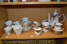 A Royal Albert old country roses coffee service and other china.