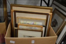 A box of prints etc.