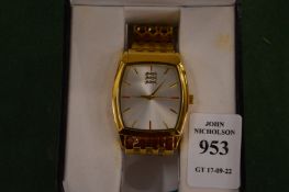 A gents' wristwatch, boxed.