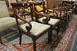 A pair of mahogany carver chairs.