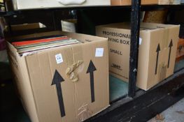 Two boxes of records.