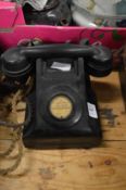 An old telephone.