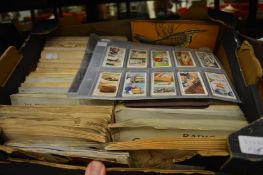 Two boxes of cigarette cards.