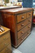 A Victorian mahogany chest of drawers.