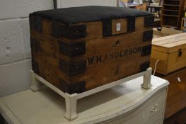 Storage box on stand.