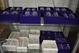 A good collection of boxed Edinburgh crystal and other similar glassware.