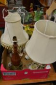 Various table lamps.