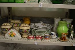 Decorative china to include a Doulton figure.