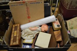 A box of toys and games.