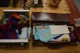 A quantity of masonic regalia.
