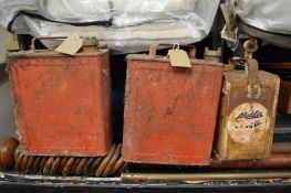 Two old petrol cans etc.
