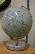 A modern table globe.