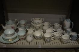 Various part tea and coffee services to include Royal Albert Elfin wedgwood ice rose etc.