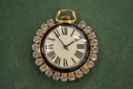 A decorative fob watch.