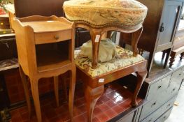 Two stools and a small occasional table.