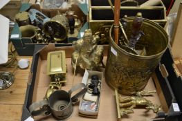 A quantity of collectable brass ware etc.