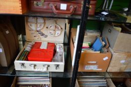 A typewriter, picnic set etc.