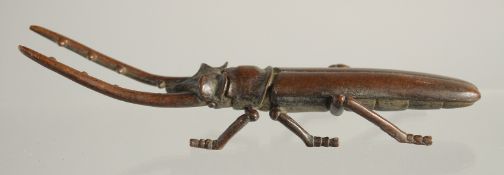 A JAPANESE BRONZE BEETLE. 5ins long.