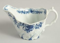 AN 18TH CENTURY WORCESTER LOW CHELSEA EWER with acanthus moulded base painted with the rare
