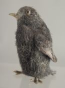 A MARIO BUCCULLATI SILVER THREAD PENGUIN. Signed. 3ins high in a blue box.