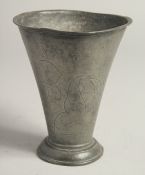 A 17TH CENTURY DUTCH WRIGGLESWORTH BEAKER. 5.5ins high.