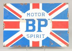AN ENAMEL BP SIGN. 2ft x 1ft 4ins.