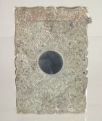 AN ENGRAVED VICTORIAN SILVER CALLING CARD CASE. Birmingham 1837.
