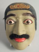 AN INDIAN PAINTED MASK. 7.5ins