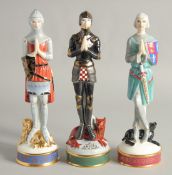 THE AGE OF CHIVALRY COLLECTION. THREE ROYAL DOULTON FIGURES: SIR EDWARD HN 2370 SIR THOMAS HN 2372