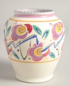 A SMALL POOLE POTTERY VASE. 4.5ins high.