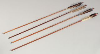 FOUR TURKISH OTTOMAN ARROWS, longest 92cm long, (4).