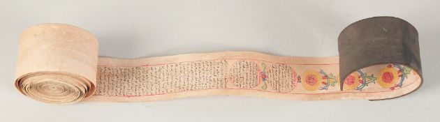 A GOOD KASHMIRI SCROLL FORM QURAN.