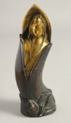 A CHINESE GILDED BRONZE FIGURE OF GUANYIN, 19.5cm high.