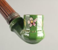 A TURKISH OTTOMAN SMOKING PIPE, 28cm long.