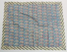 A SAFAVID EMBROIDERED SILK TEXTILE, with decorative floral motifs, 71cm x 58cm.