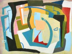 Abstract composition, gouache and collage, bears signature 'John Piper'. 8