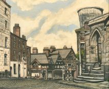 Terry Allen (20th Century) British, a Stockport Street view, oil on board, signed and dated with