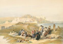 After David Roberts (1796-1864) British, 'Jaffa Looking South', hand coloured lithograph,
