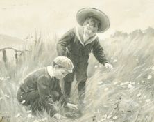 Percy Tarrant (1855-1934), 'The Lark's Nest', oil on board, signed with initials, 5